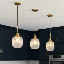 Riva Antique Brass Single Pendant