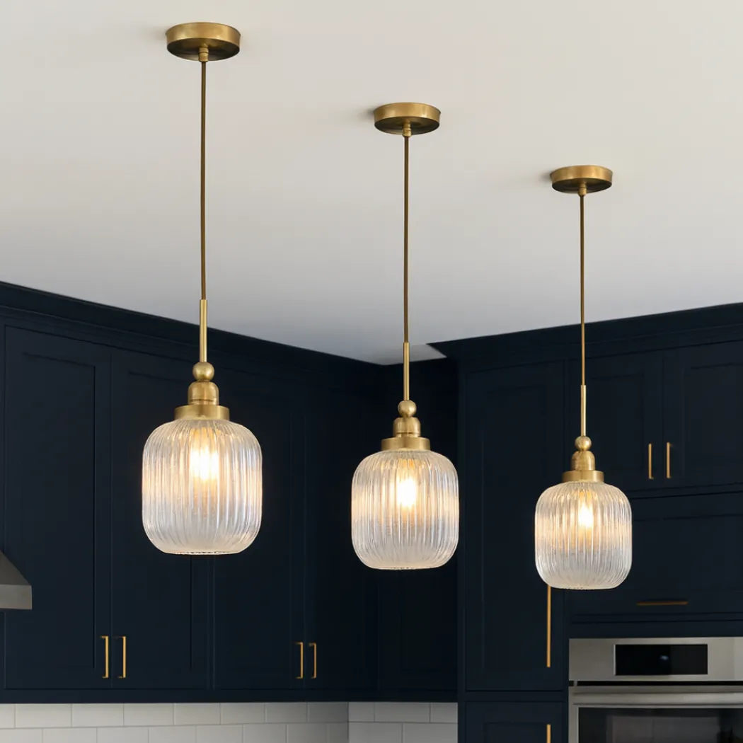 Riva Antique Brass Single Pendant