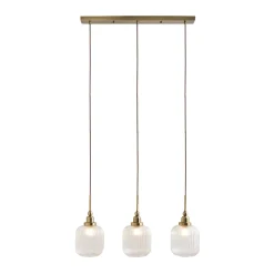 Riva 3-Light Antique Brass Pendant Bar