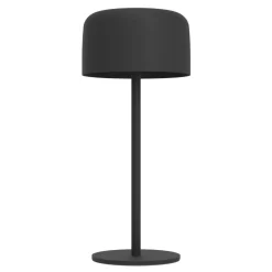 Roccanova Black Solar LED Rechargeable Touch Table Lamp