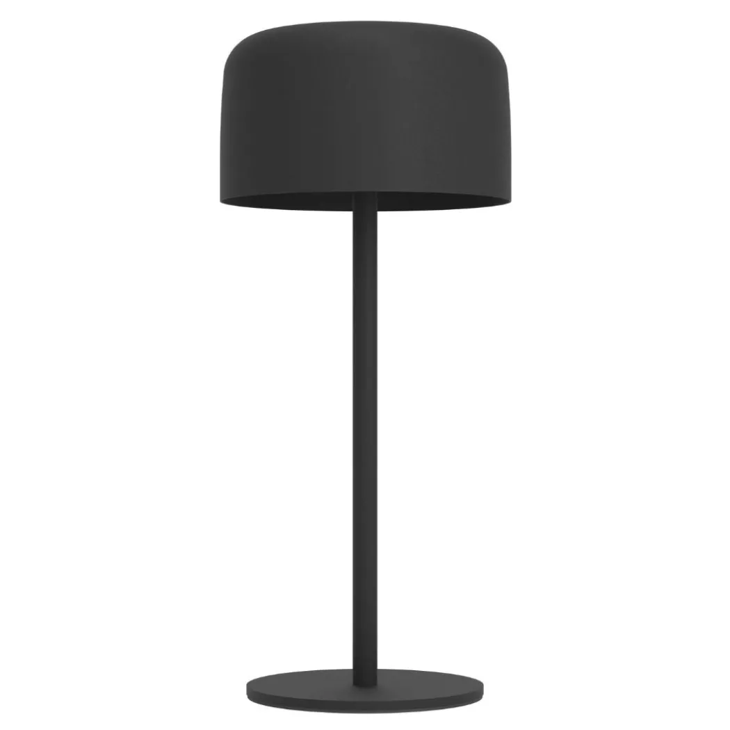 Roccanova Black Solar LED Rechargeable Touch Table Lamp