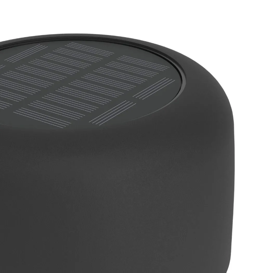 Roccanova Black Solar LED Rechargeable Touch Table Lamp
