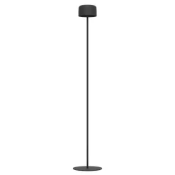 Roccanova Black Solar LED Rechargeable Touch Floor Lamp
