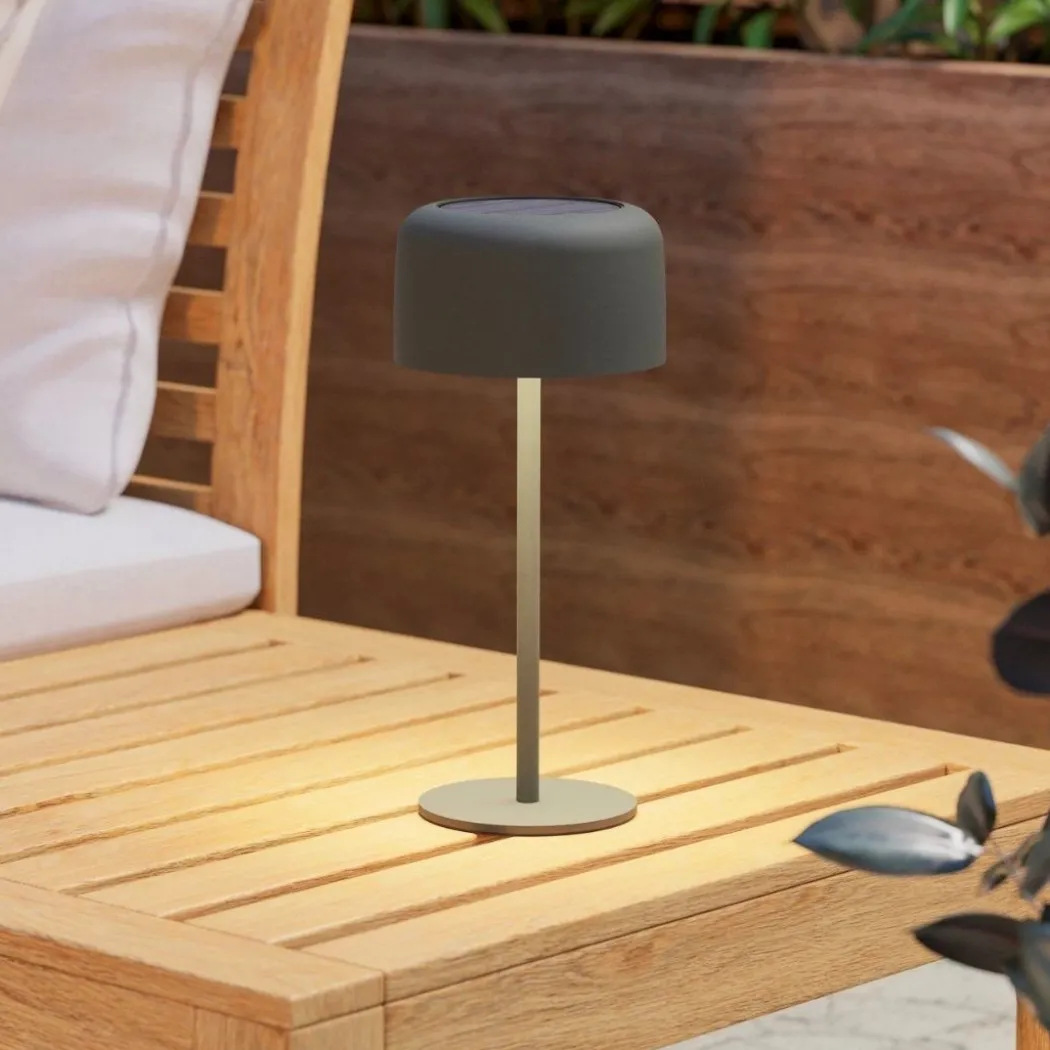 Roccanova Green Solar LED Rechargeable Touch Table Lamp