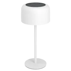 Roccanova White Solar LED Rechargeable Touch Table Lamp