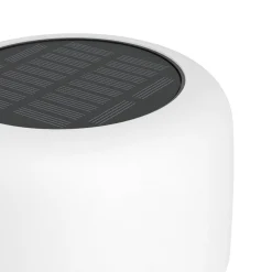 Roccanova White Solar LED Rechargeable Touch Table Lamp