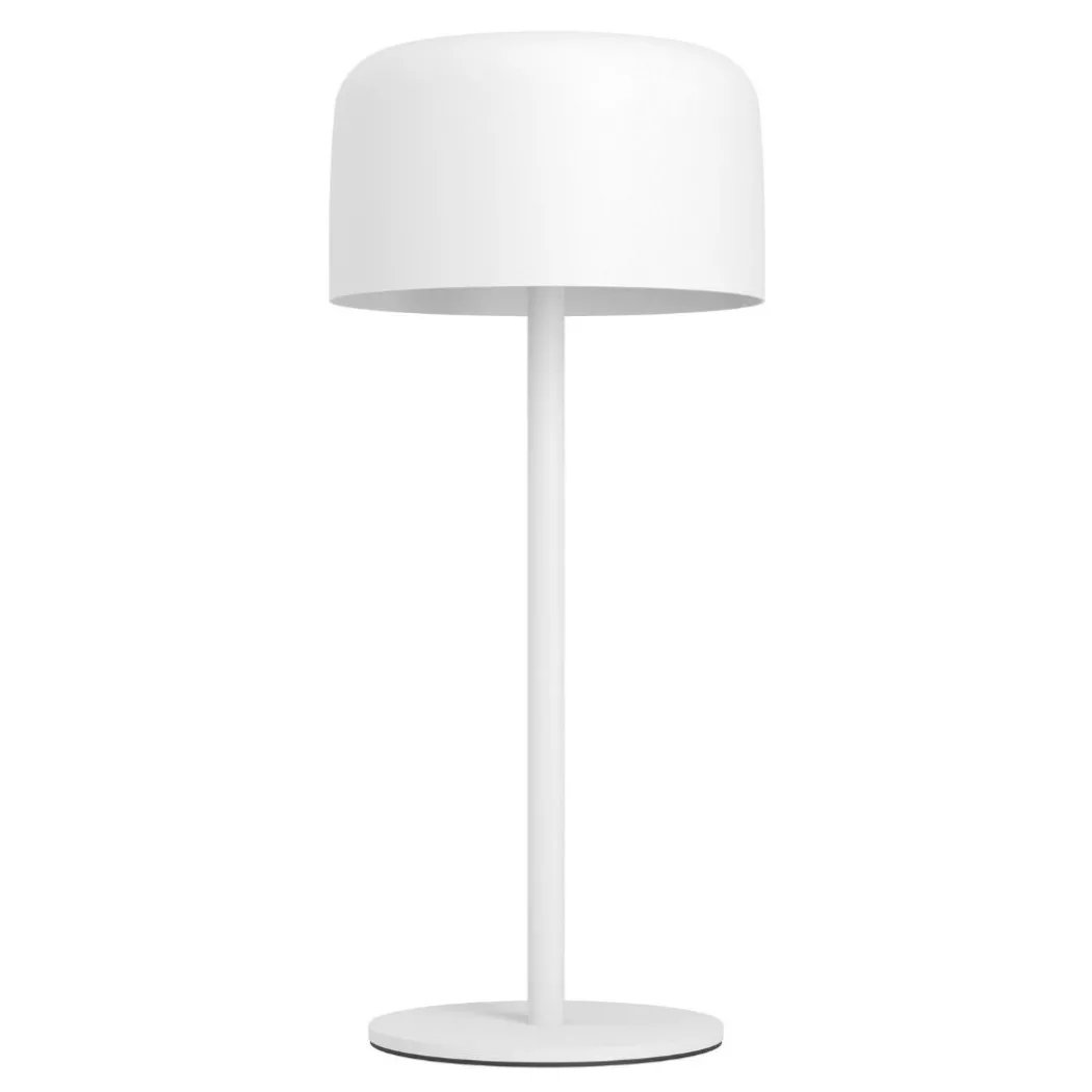 Roccanova White Solar LED Rechargeable Touch Table Lamp