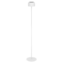 Roccanova White Solar LED Rechargeable Touch Floor Lamp