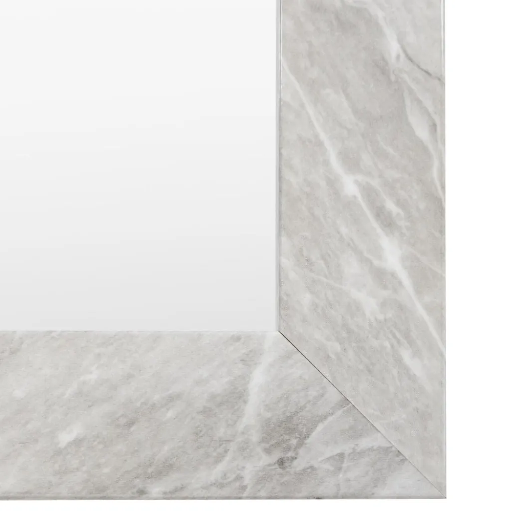 Romano White Marbled Mirror