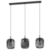 Romazzina 3 Light Black Ceiling Pendant Bar