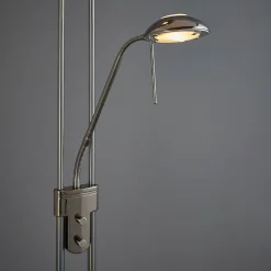Rome Mother & Child Black Chrome Floor Lamp
