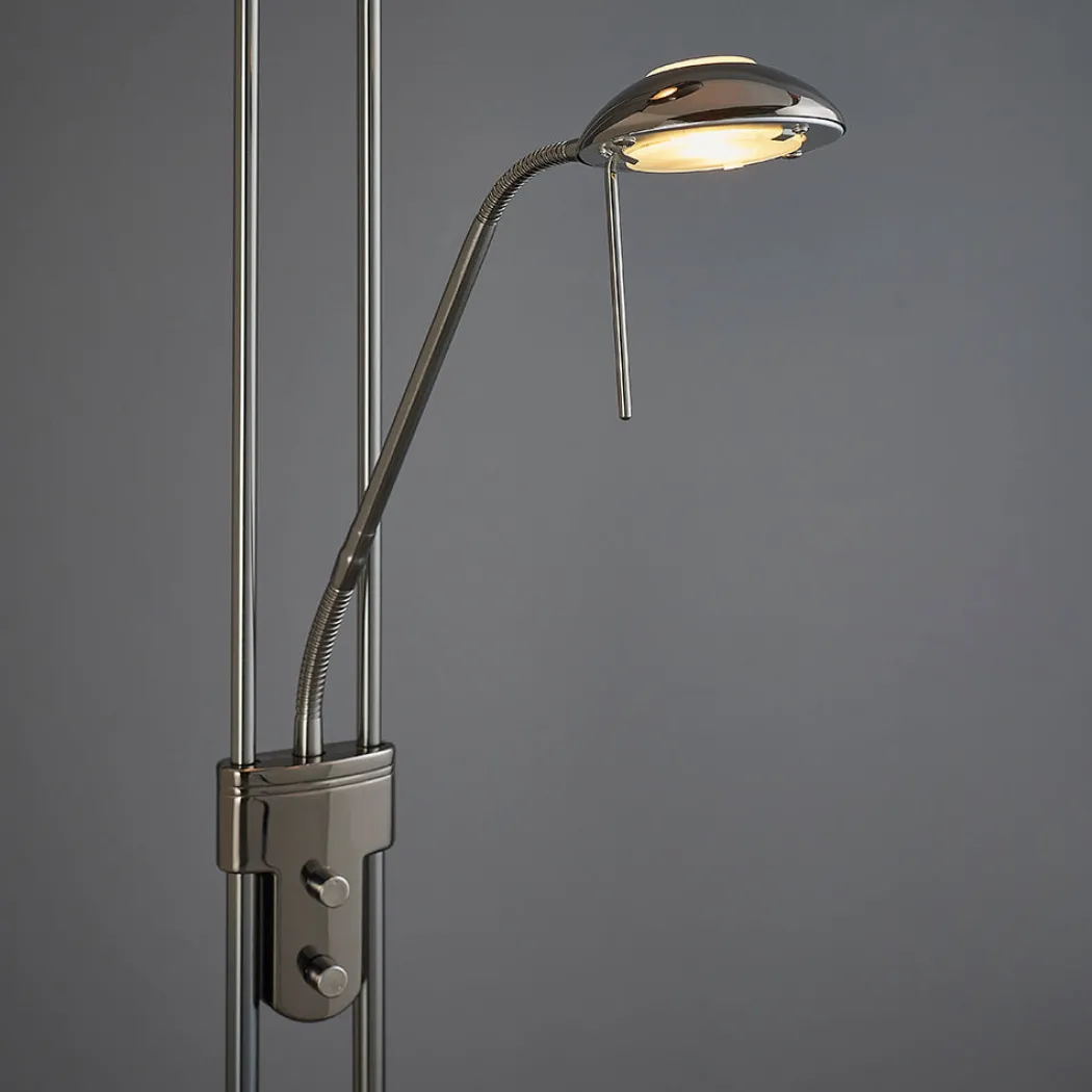 Rome Mother & Child Black Chrome Floor Lamp