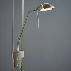 Rome Mother & Child Satin Chrome Floor Lamp