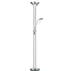 Rome Mother & Child Satin Chrome Floor Lamp