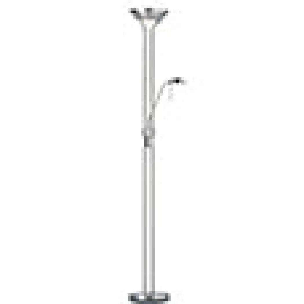 Rome Mother & Child Satin Chrome Floor Lamp