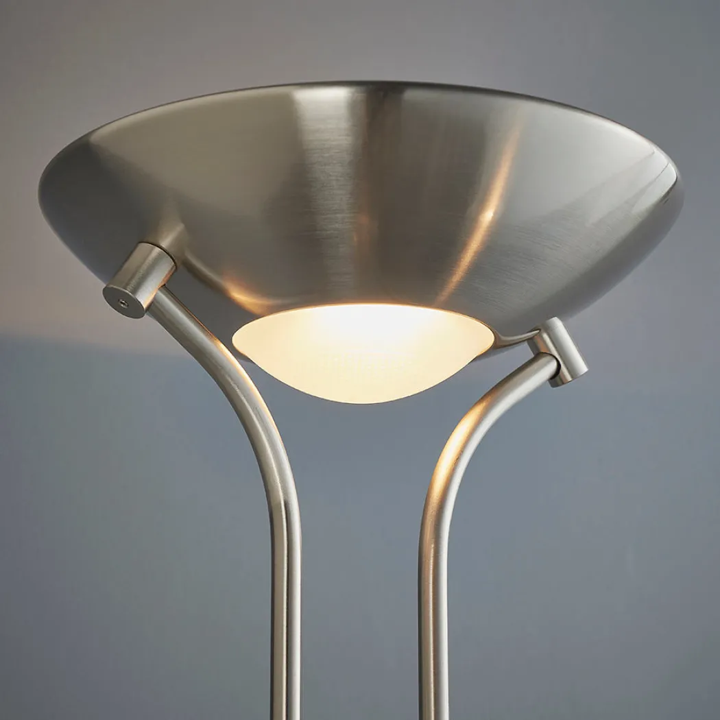 Rome Mother & Child Satin Chrome Floor Lamp