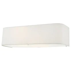 Ronda 2 Light Faux Silk Ivory Wall Light