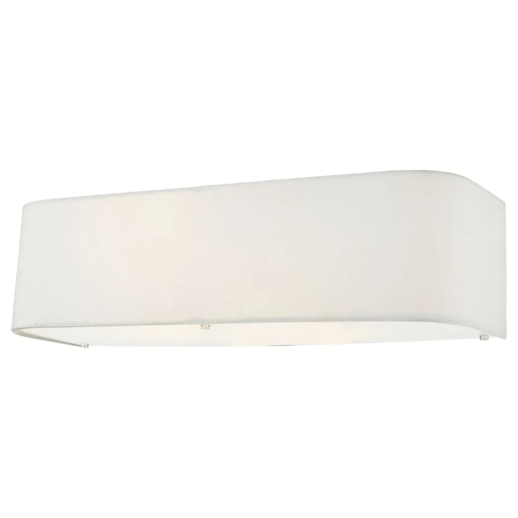 Ronda 2 Light Faux Silk Ivory Wall Light