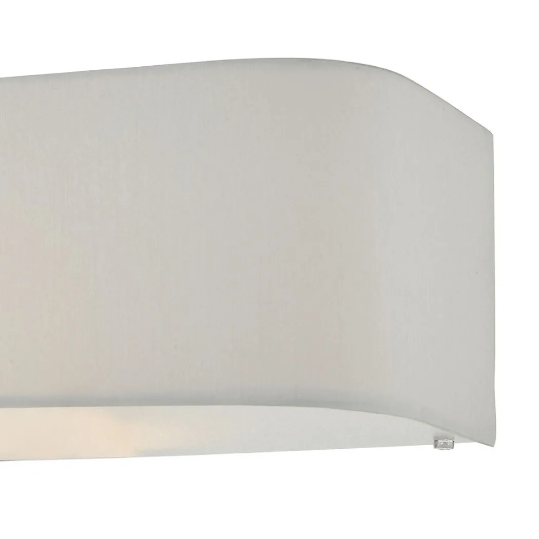 Ronda 2 Light Faux Silk Ivory Wall Light