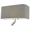 Ronda 3 Light Grey With LED Reading Light Wall Light