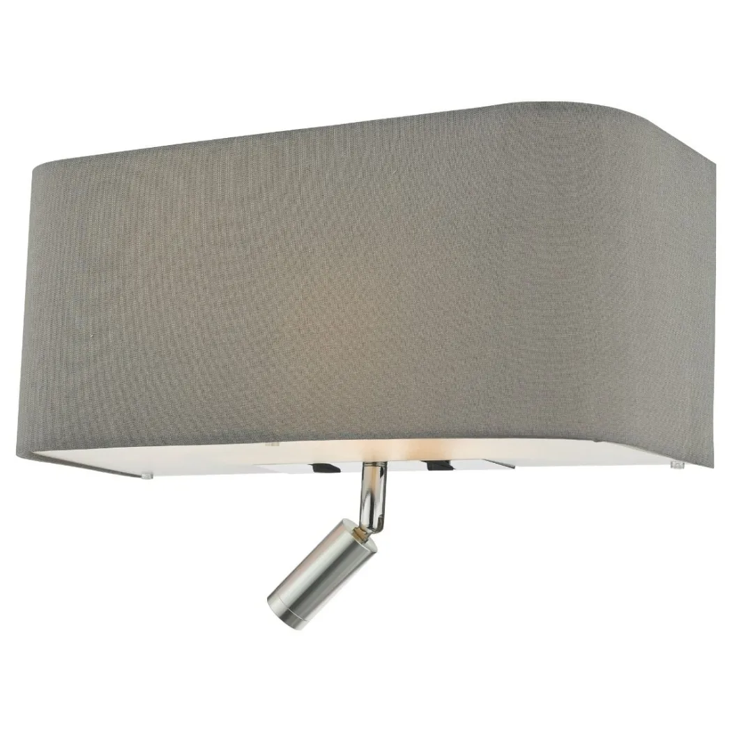Ronda 3 Light Grey With LED Reading Light Wall Light