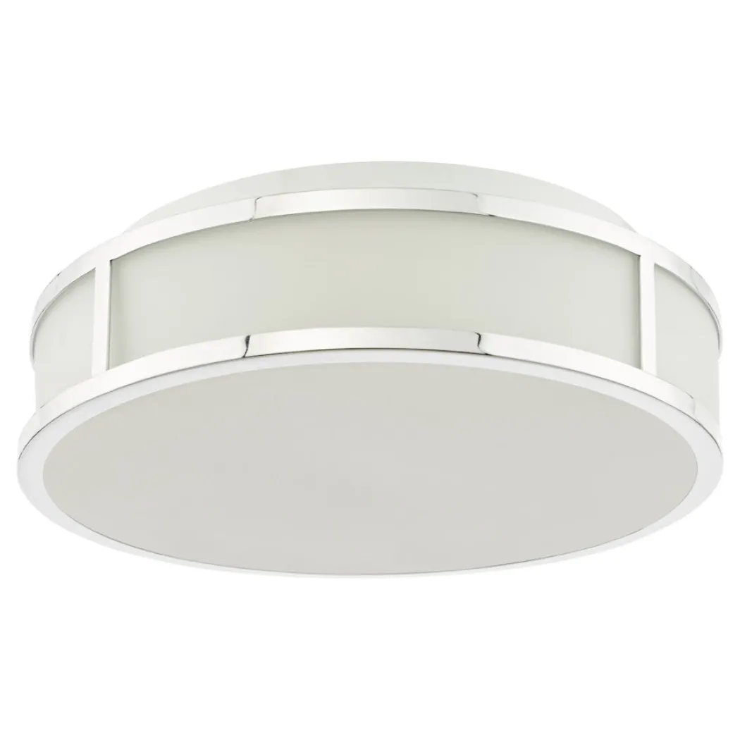 Royce 2-Light Polished Chrome IP44 Flush Ceiling Light