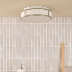 Royce 2-Light Polished Chrome IP44 Flush Ceiling Light