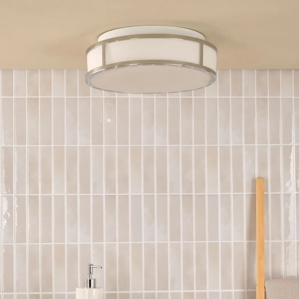 Royce 2-Light Polished Chrome IP44 Flush Ceiling Light