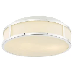 Royce 2-Light Polished Chrome IP44 Flush Ceiling Light