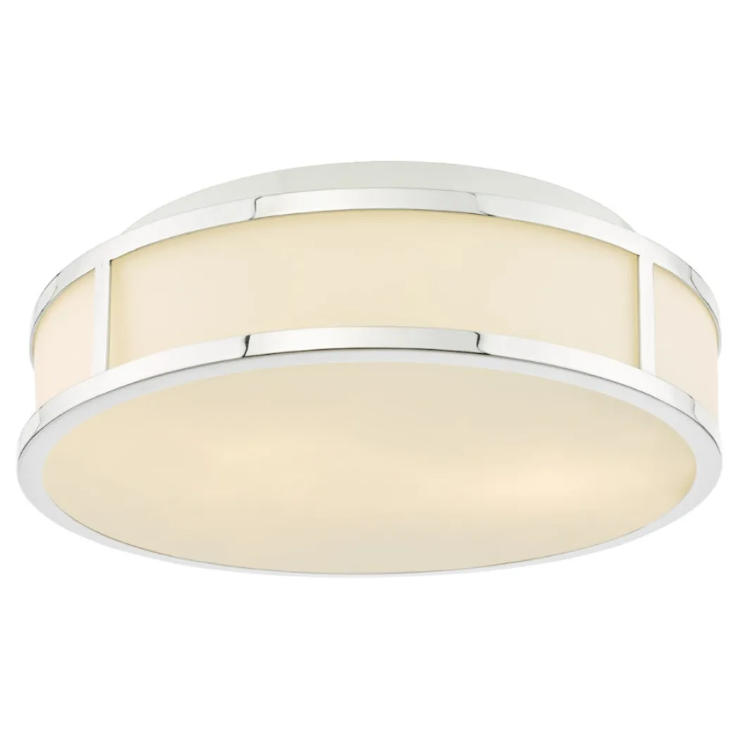 Royce 2-Light Polished Chrome IP44 Flush Ceiling Light