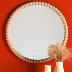 Ruan Round Mirror Cream