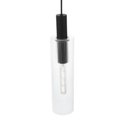 Ruben 4 Light Satin Black and Ribbed Glass Ceiling Pendant Bar