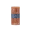 Rustic Pillar Candle Amber 70x140 mm