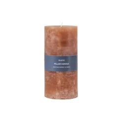 Rustic Pillar Candle Amber 70x140 mm