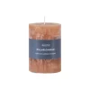 Rustic Small Pillar Candle in Amber