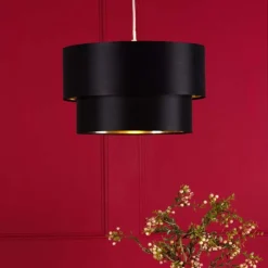 Rute Black & Gold Pendant Shade
