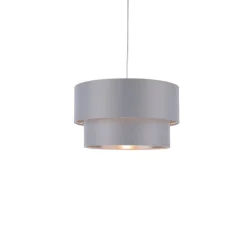 Rute Grey & Silver Pendant Shade