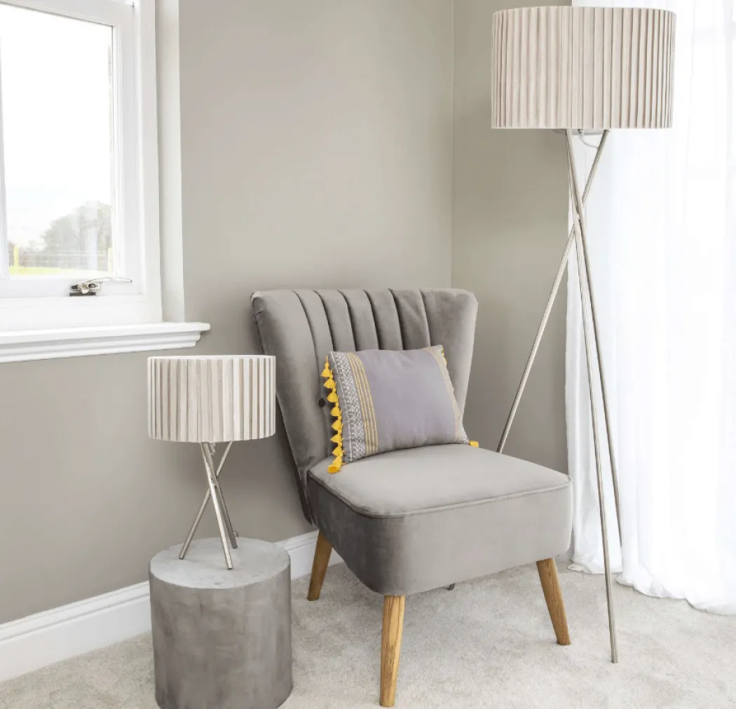 Sabella 43cm Table Lamp Satin Nickel