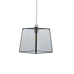 Sable Matte Black Glass Easy-Fit Pendant