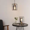 Sabrina Black and Smoked Glass Table Lamp