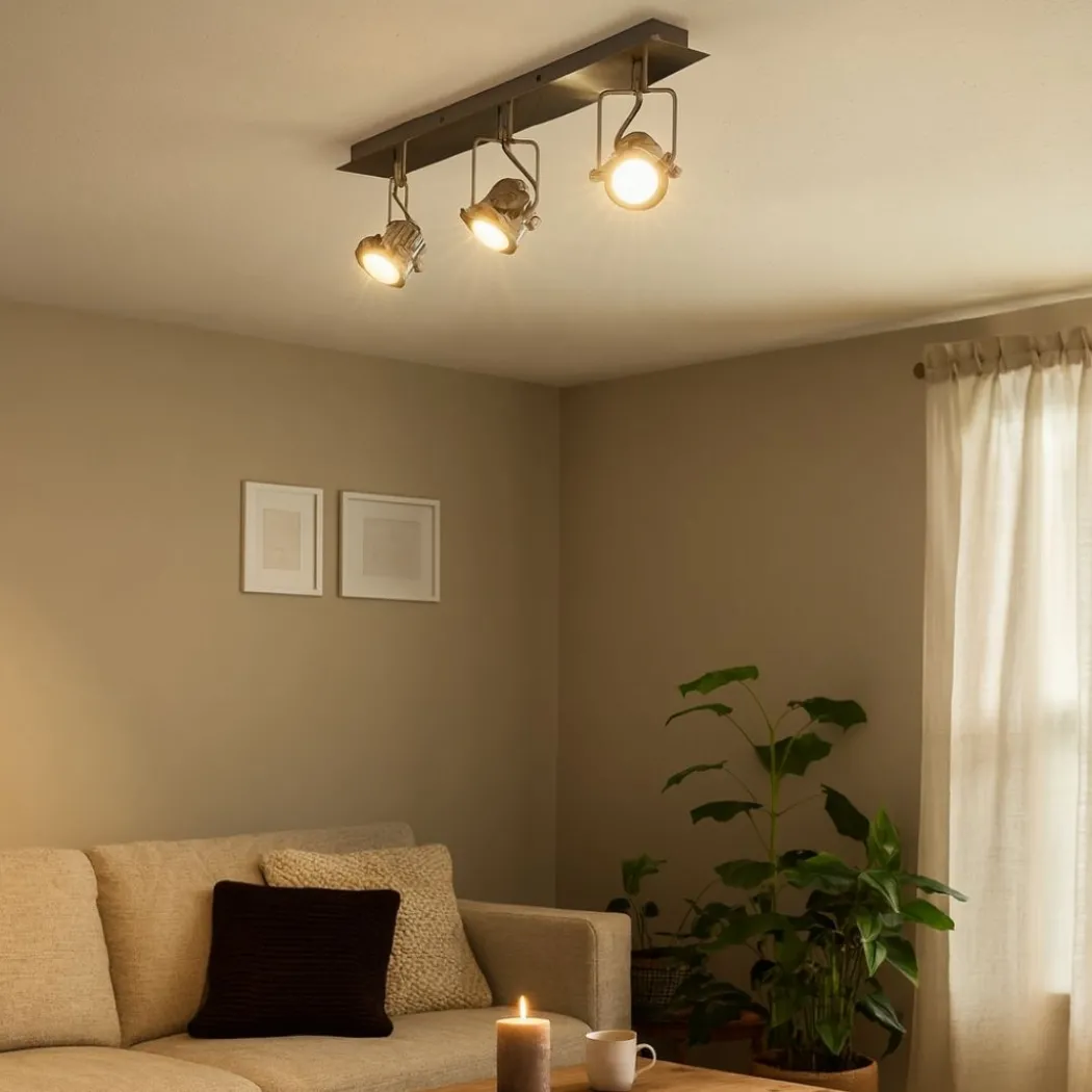 Sage Satin Nickel 3 Light Ceiling Spotlight Bar
