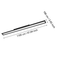 Salobrena 1 Black LED Flush Ceiling Light