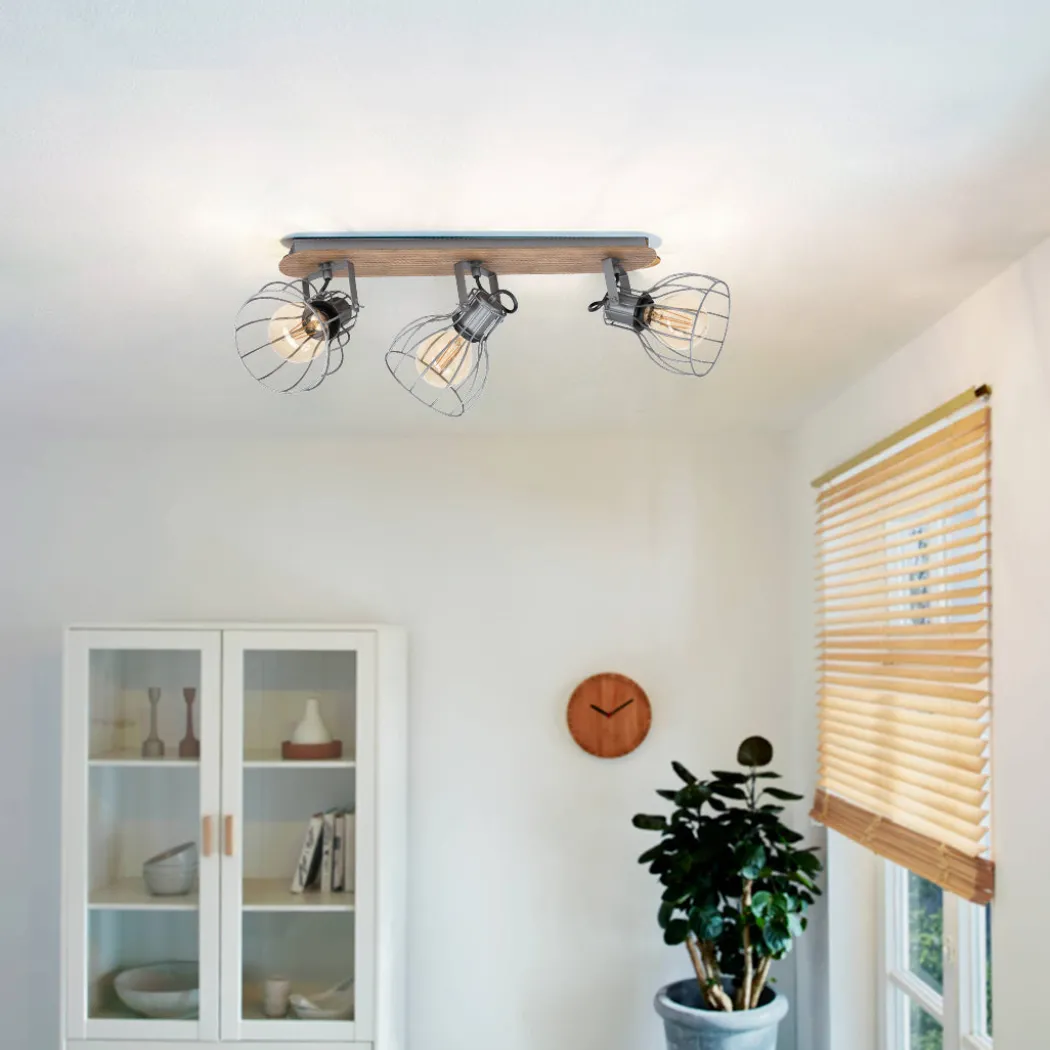 Sambatello 3 Light Bronze Ceiling Spotlight Bar
