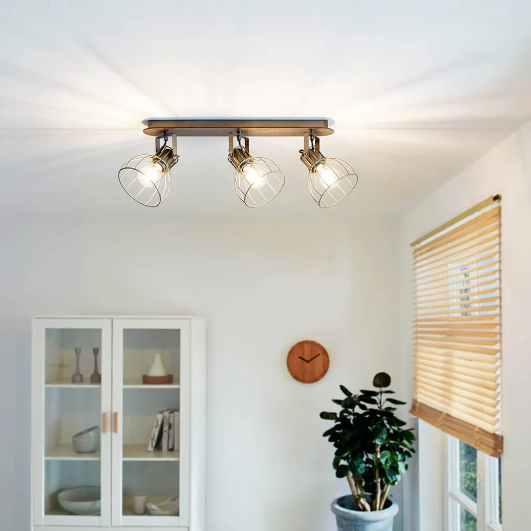 Sambatello 3 Light Bronze Ceiling Spotlight Bar