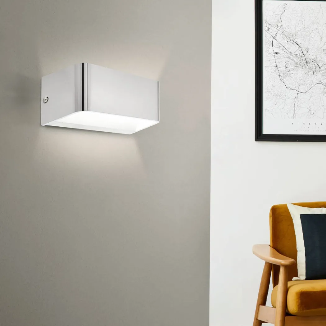 Sania Nickel & White LED Wall Light