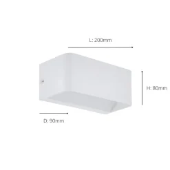Sania White LED Wall Light