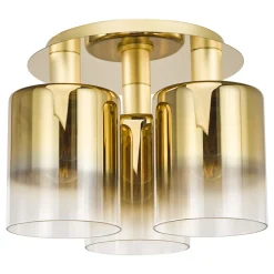 Savannah 3-Light Satin Gold Flush Ceiling Light