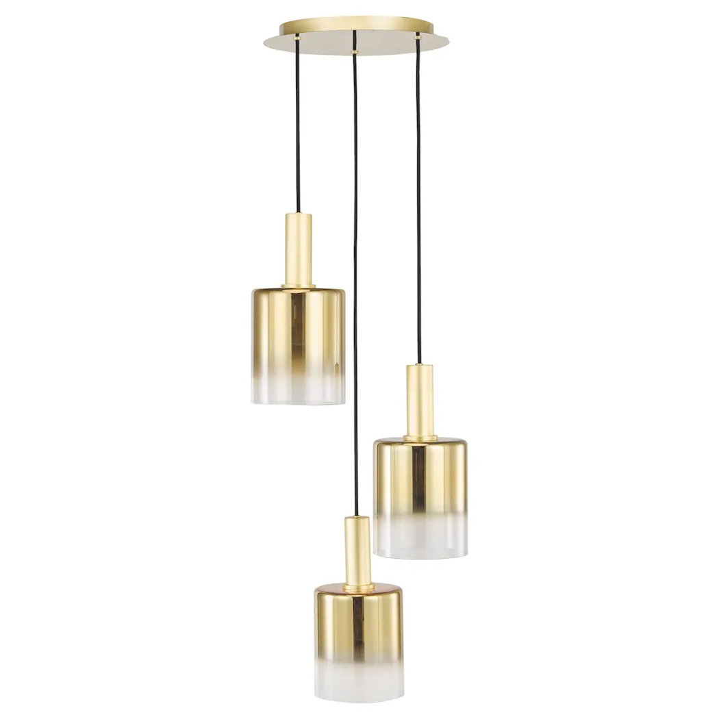 Savannah 3-Light Satin Gold Cluster Pendant