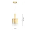 Savannah Satin Gold Ceiling Pendant
