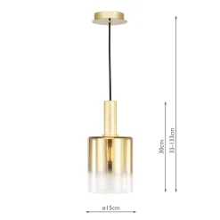 Savannah Satin Gold Ceiling Pendant